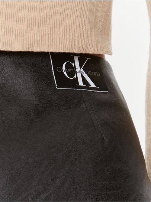 FAUX LEATHER SKIRT CALVIN KLEIN JEANS | J20J222554/BEH